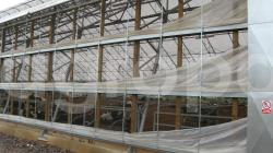 Надувные шторки в тентовом коровнике 